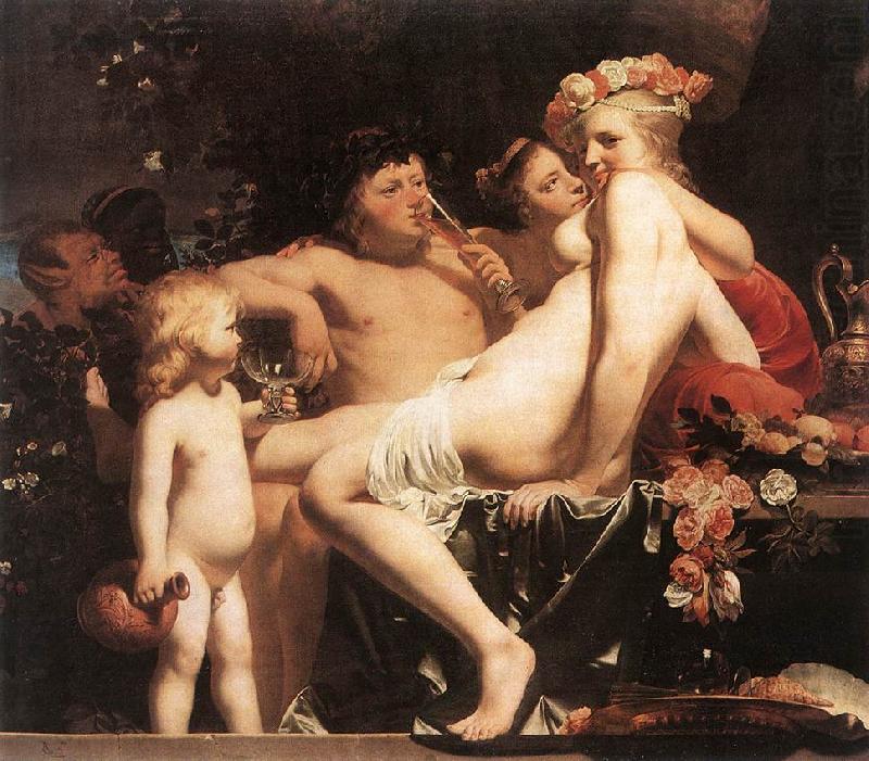 EVERDINGEN, Caesar van Bacchus with Two Nymphs and Cupid fg china oil painting image